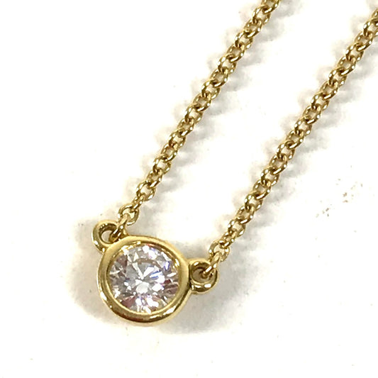 TIFFANY&Co. Diamond By the Yard Diamond 1PD Chain Necklace Accessory 18K Gold K18 Necklace Au750 Gold Used