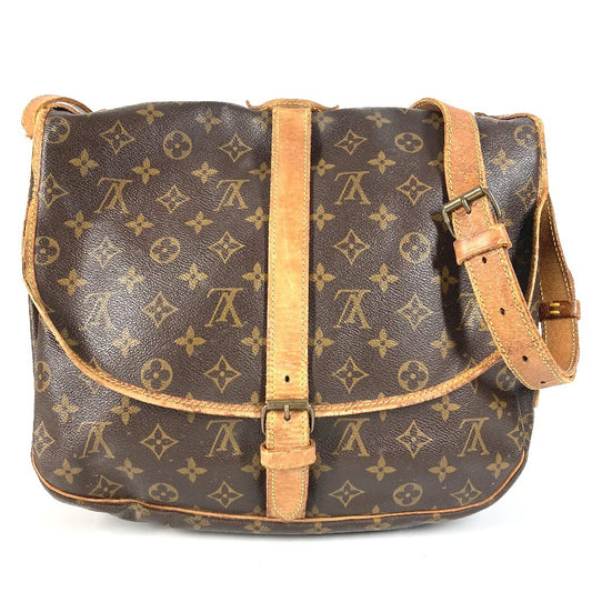 LOUIS VUITTON M42254 Monogram Saumur35 Saumur35 Crossbody bag flap Shoulder Bag MonogramCanvas Brown Used