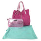TIFFANY&Co. reversible logo Tote Bag with pouch Hand Bag suede / Leather pink Used