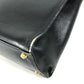VERSACE vintage Logo Medusa Bag Flap Tote Bag Hand Bag Leather Black/Gold Used