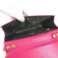 VERSACE Rhinestone Bijoux Logo Flap Chain Bag Crossbody bag Pochette Shoulder Bag Leather pink/Gold Used