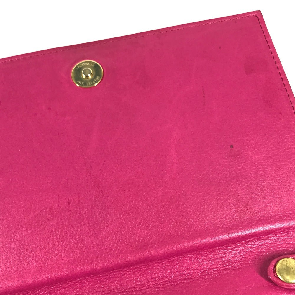 VERSACE Rhinestone Bijoux Logo Flap Chain Bag Crossbody bag Pochette Shoulder Bag Leather pink/Gold Used