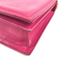 VERSACE Rhinestone Bijoux Logo Flap Chain Bag Crossbody bag Pochette Shoulder Bag Leather pink/Gold Used