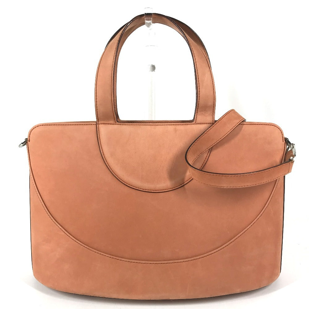 BVLGARI 2WAY bag Bag Crossbody Tote Bag Shoulder Bag Hand Bag Nubuck Orange Based Used