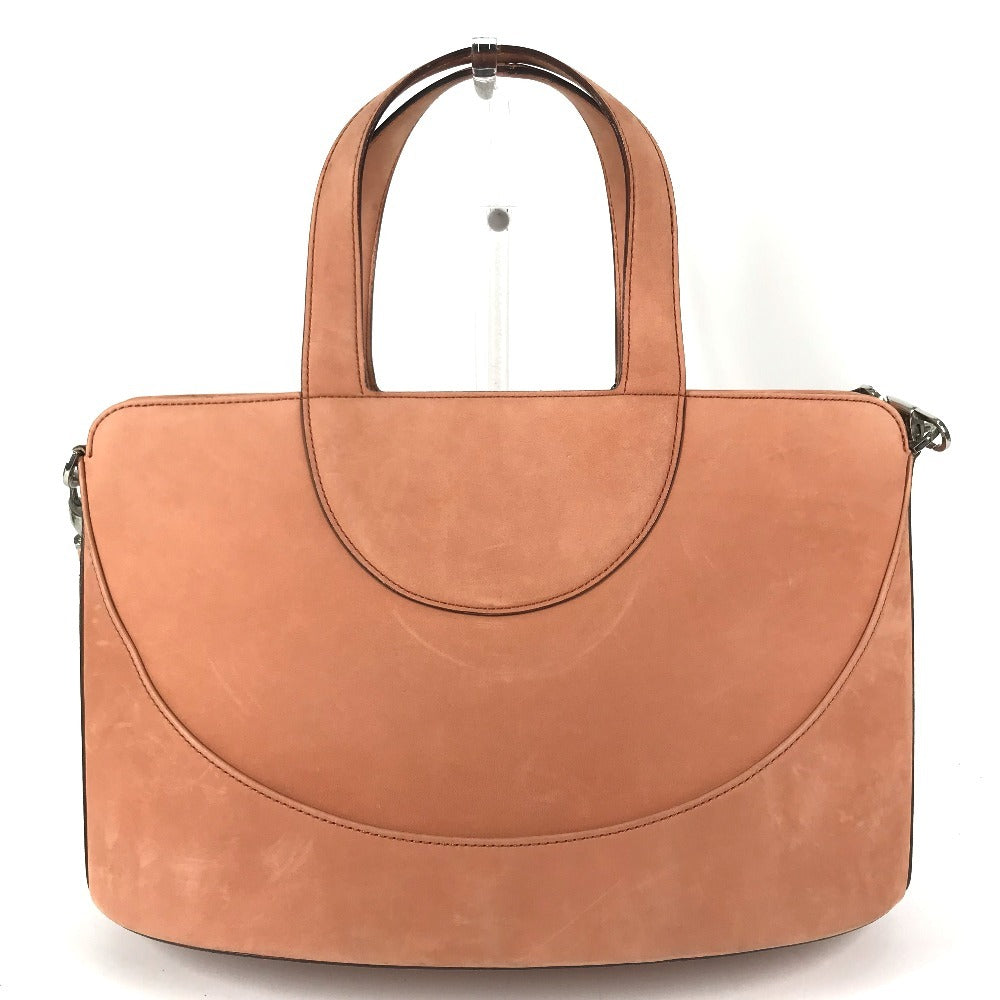 BVLGARI 2WAY bag Bag Crossbody Tote Bag Shoulder Bag Hand Bag Nubuck Orange Based Used