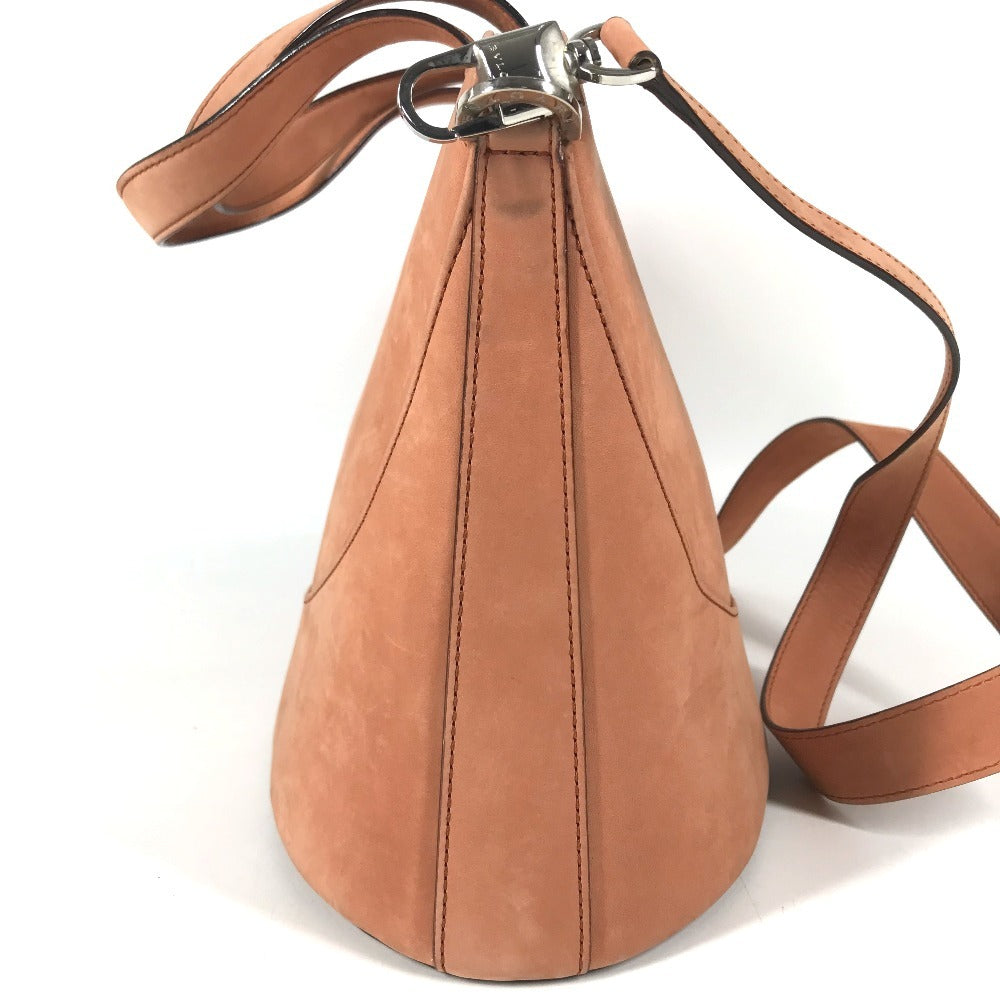 BVLGARI 2WAY bag Bag Crossbody Tote Bag Shoulder Bag Hand Bag Nubuck Orange Based Used