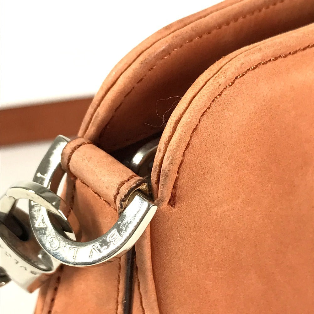 BVLGARI 2WAY bag Bag Crossbody Tote Bag Shoulder Bag Hand Bag Nubuck Orange Based Used
