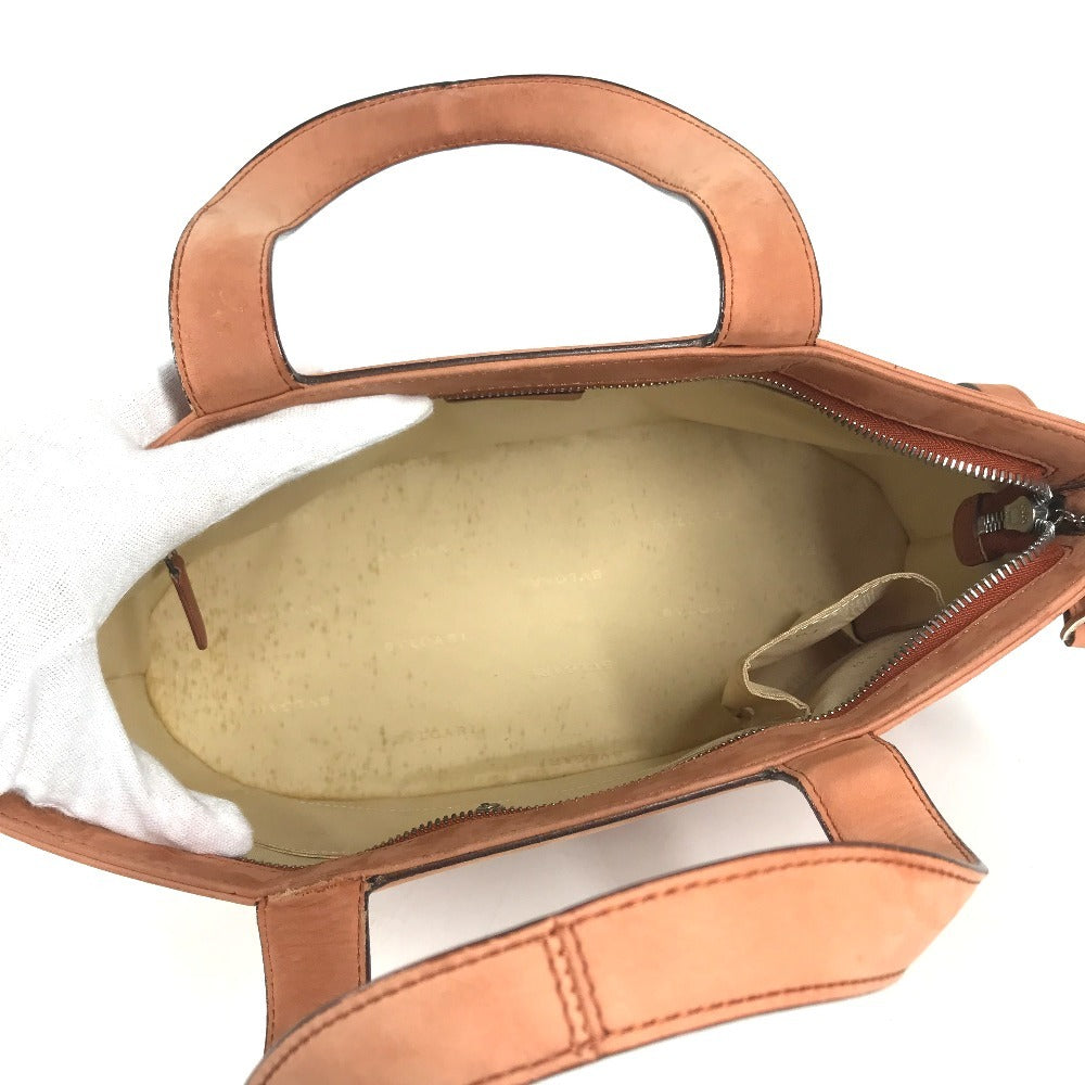 BVLGARI 2WAY bag Bag Crossbody Tote Bag Shoulder Bag Hand Bag Nubuck Orange Based Used