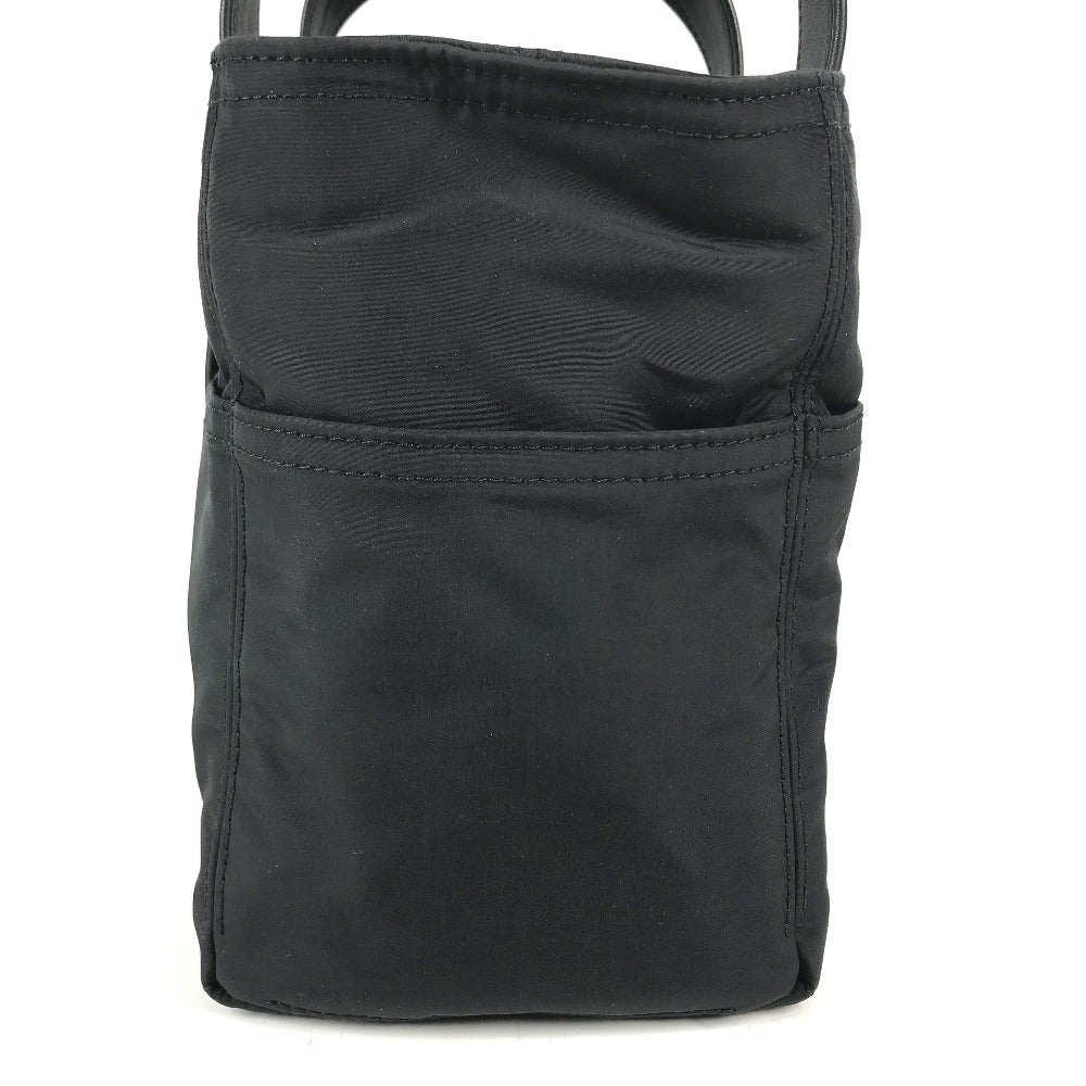 HERMES AcapulcoPM Acapulco PM Bag Tote Bag Square Hand Bag Nylon / Leather Black Used