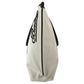 BALLY Logo Bicolor Shoulder Bag Tote Bag Shoulder Bag Leather/Canvas Black/Ivory Used