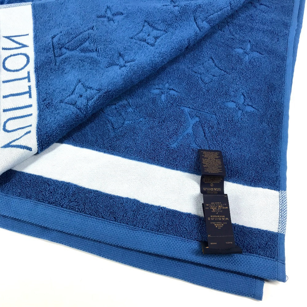 LOUIS VUITTON R94008 Monogram Not for sale Beach towel Bath towel Interior Throw Blanket towel cotton blue Used