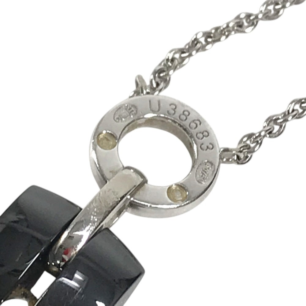 CHANEL K18 Gold 18K Diamond Ultra Pendant Chain Necklace Accessories Jewelry Necklace Au750 Black/Silver Used