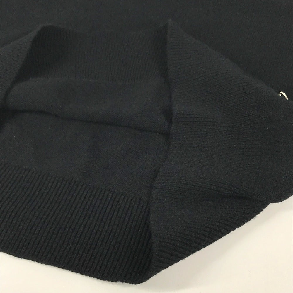 HERMES logo Apparel Long-sleeved tops Long-sleeved knit knit Cashmere Black Used