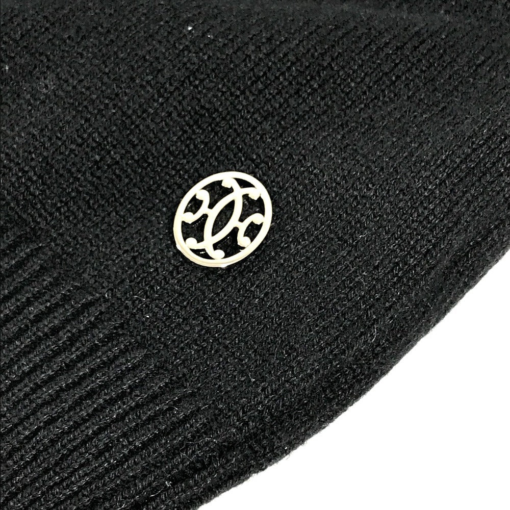 HERMES logo Apparel Long-sleeved tops Long-sleeved knit knit Cashmere Black Used