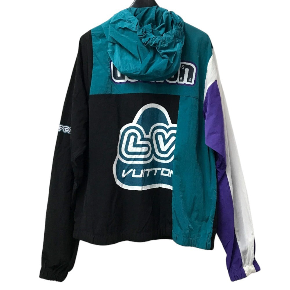 LOUIS VUITTON 不明 Patchwork Logo Lightweight Windbreaker Long-sleeved jacket, apparel Nylon jacket Nylon Multicolore Used