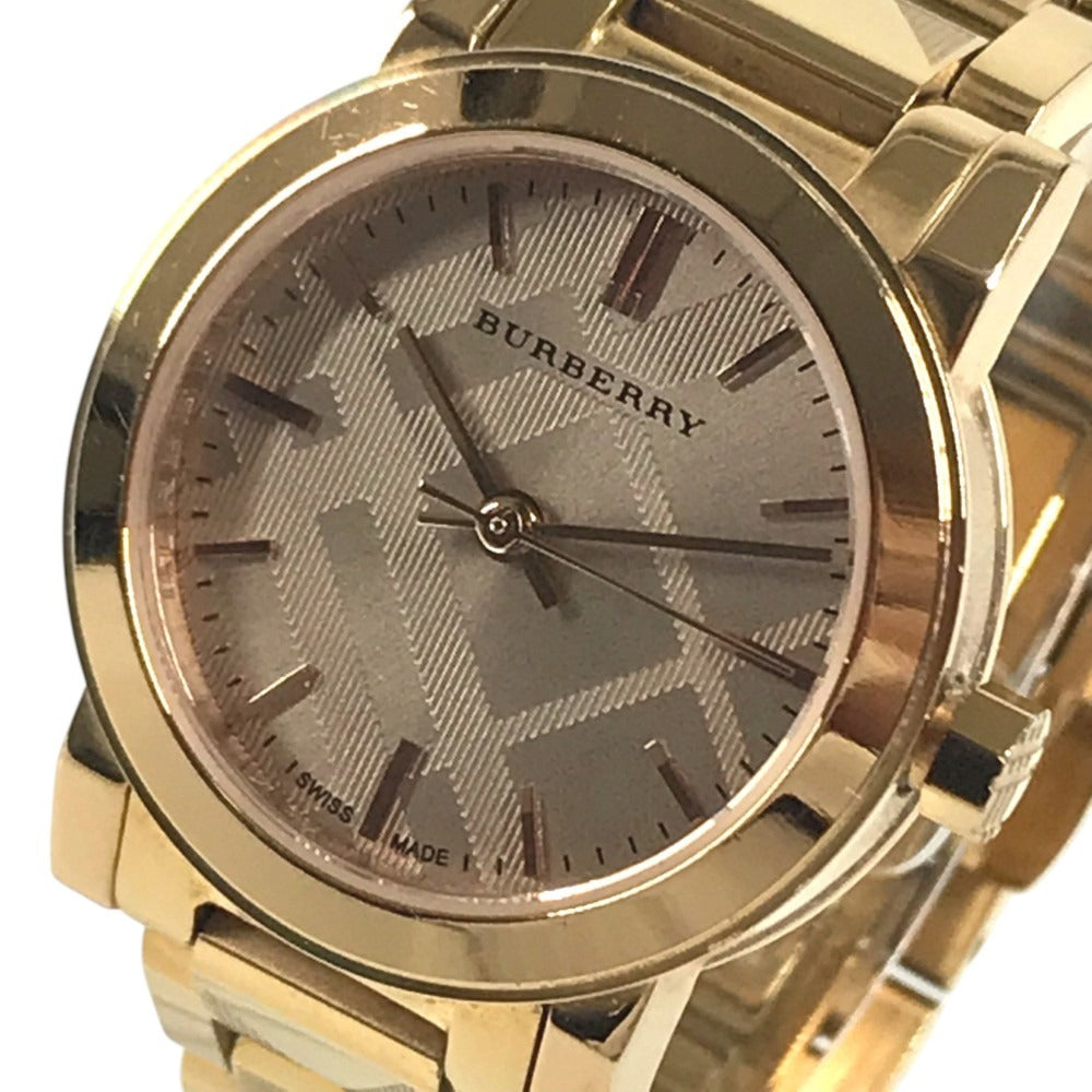 BURBERRY BU9235 ロゴ Check Watches Women's Watches Wristwatch Metal Rose Gold Pink Gold Used