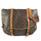 LOUIS VUITTON M42252 Monogram Saumur43 Saumur 43 Crossbody flap bag Shoulder Bag MonogramCanvas Brown Used