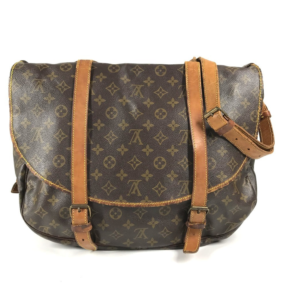 LOUIS VUITTON M42252 Monogram Saumur43 Saumur 43 Crossbody flap bag Shoulder Bag MonogramCanvas Brown Used