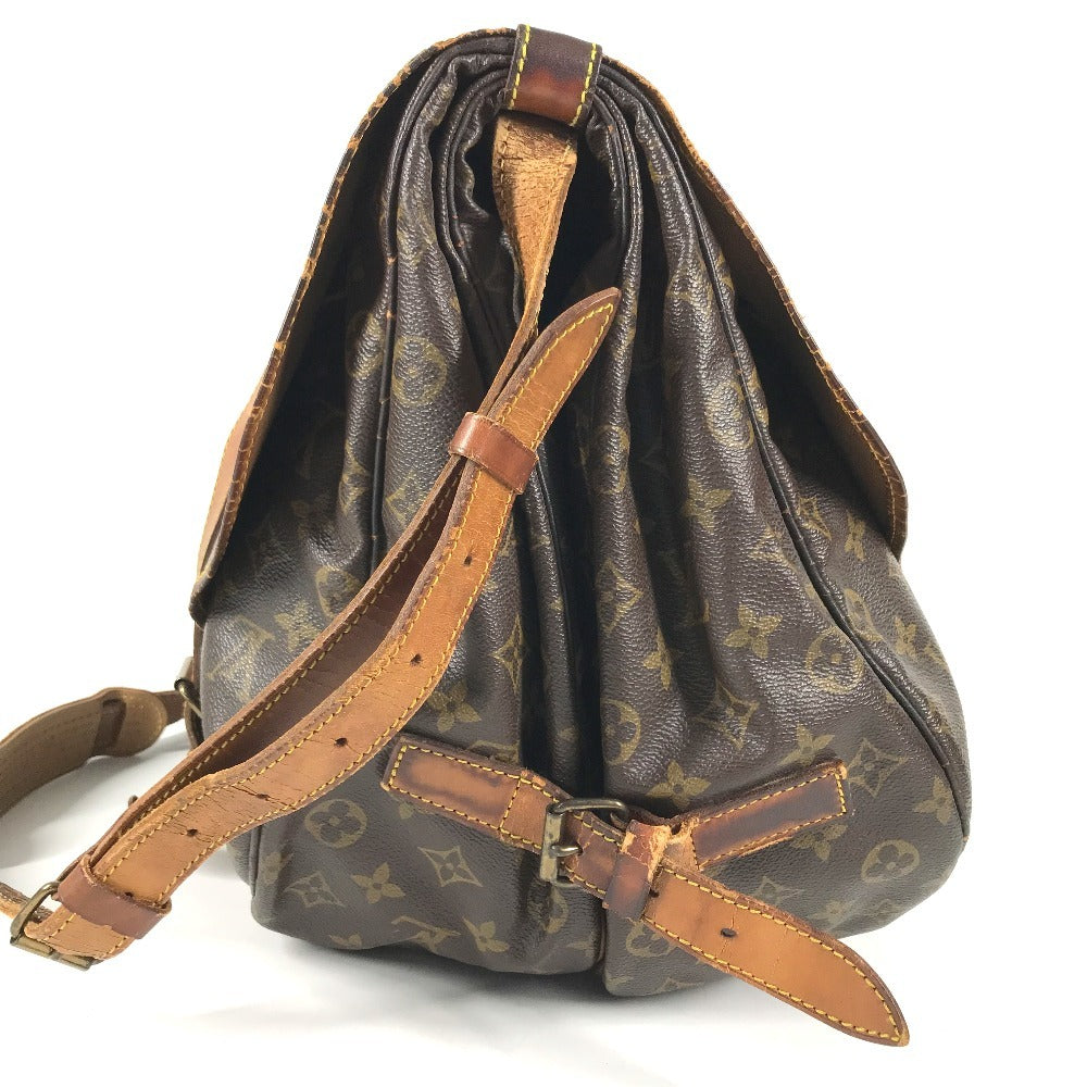 LOUIS VUITTON M42252 Monogram Saumur43 Saumur 43 Crossbody flap bag Shoulder Bag MonogramCanvas Brown Used