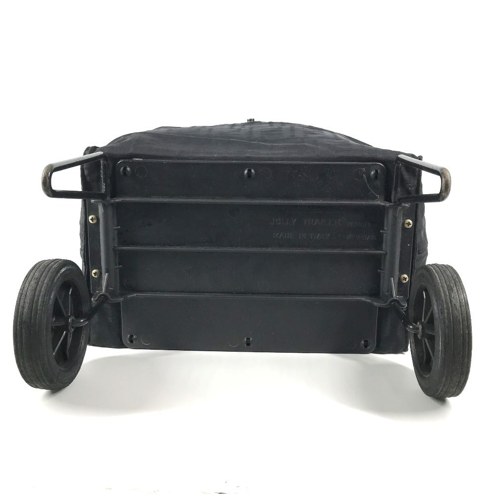 FENDI vintage Zucca Logo Suitcase Trunk 2-wheel travel bag Carry Bag Canvas Black Used