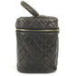 CHANEL CC CC Mark logo vintage Matelasse Quilted Vanity Bag Bag, Box, Makeup Box, Pouch Hand Bag Leather Black Used