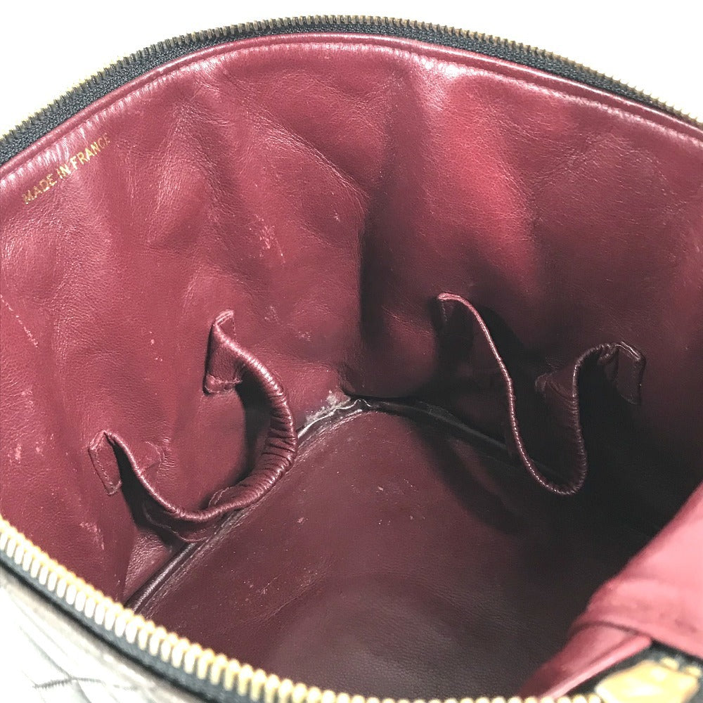 CHANEL CC CC Mark logo vintage Matelasse Quilted Vanity Bag Bag, Box, Makeup Box, Pouch Hand Bag Leather Black Used