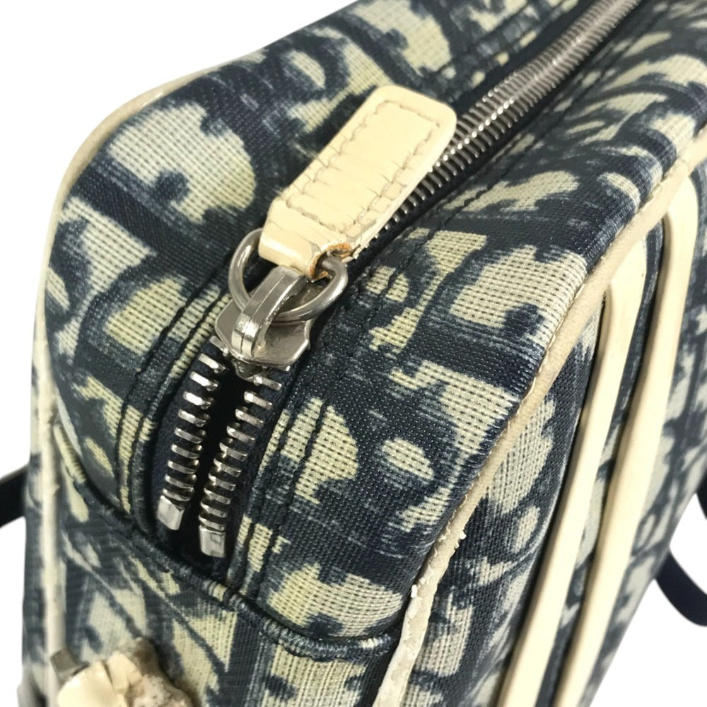 Dior Logo Trotter No. 1 Crossbody bag Pochette Shoulder Bag PVC / Patent Leather blue/White Used