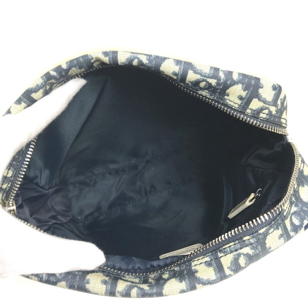 Dior Logo Trotter No. 1 Crossbody bag Pochette Shoulder Bag PVC / Patent Leather blue/White Used