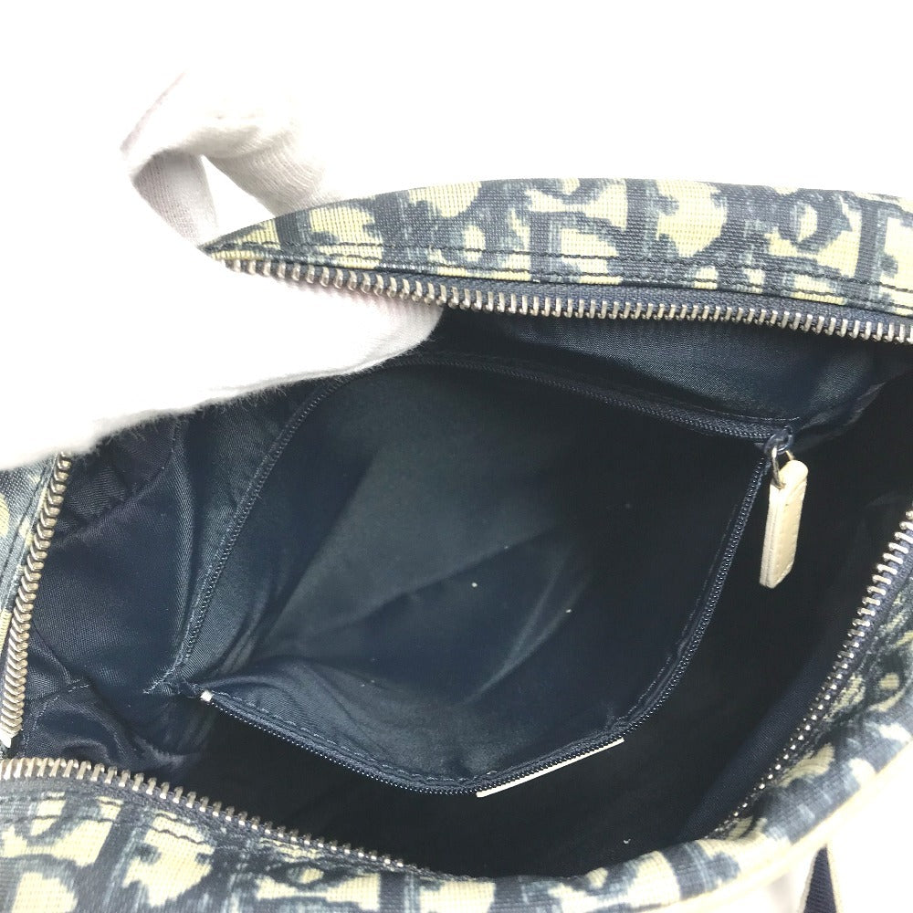Dior Logo Trotter No. 1 Crossbody bag Pochette Shoulder Bag PVC / Patent Leather blue/White Used