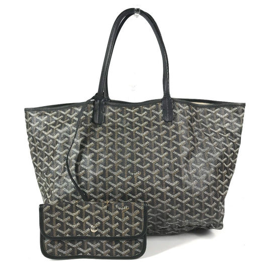 GOYARD Saint Louis PM (with pouch) Tote Bag shoulder bag Shoulder Bag PVC/Leather Black Used