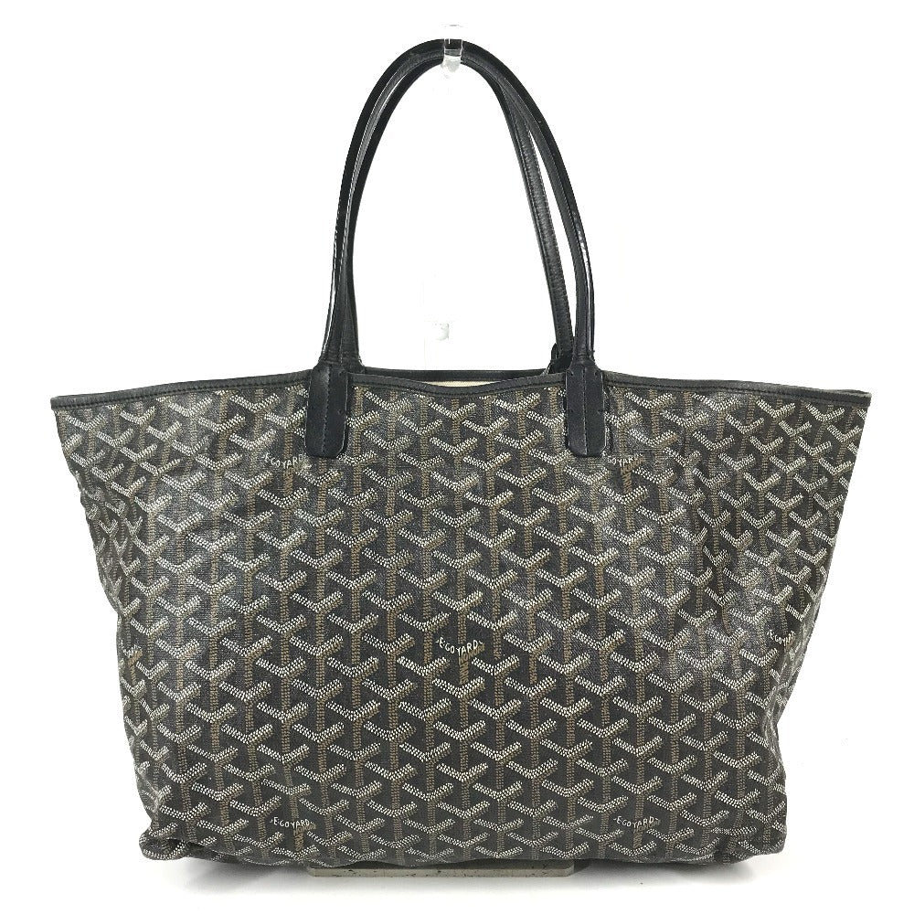 GOYARD Saint Louis PM (with pouch) Tote Bag shoulder bag Shoulder Bag PVC/Leather Black Used
