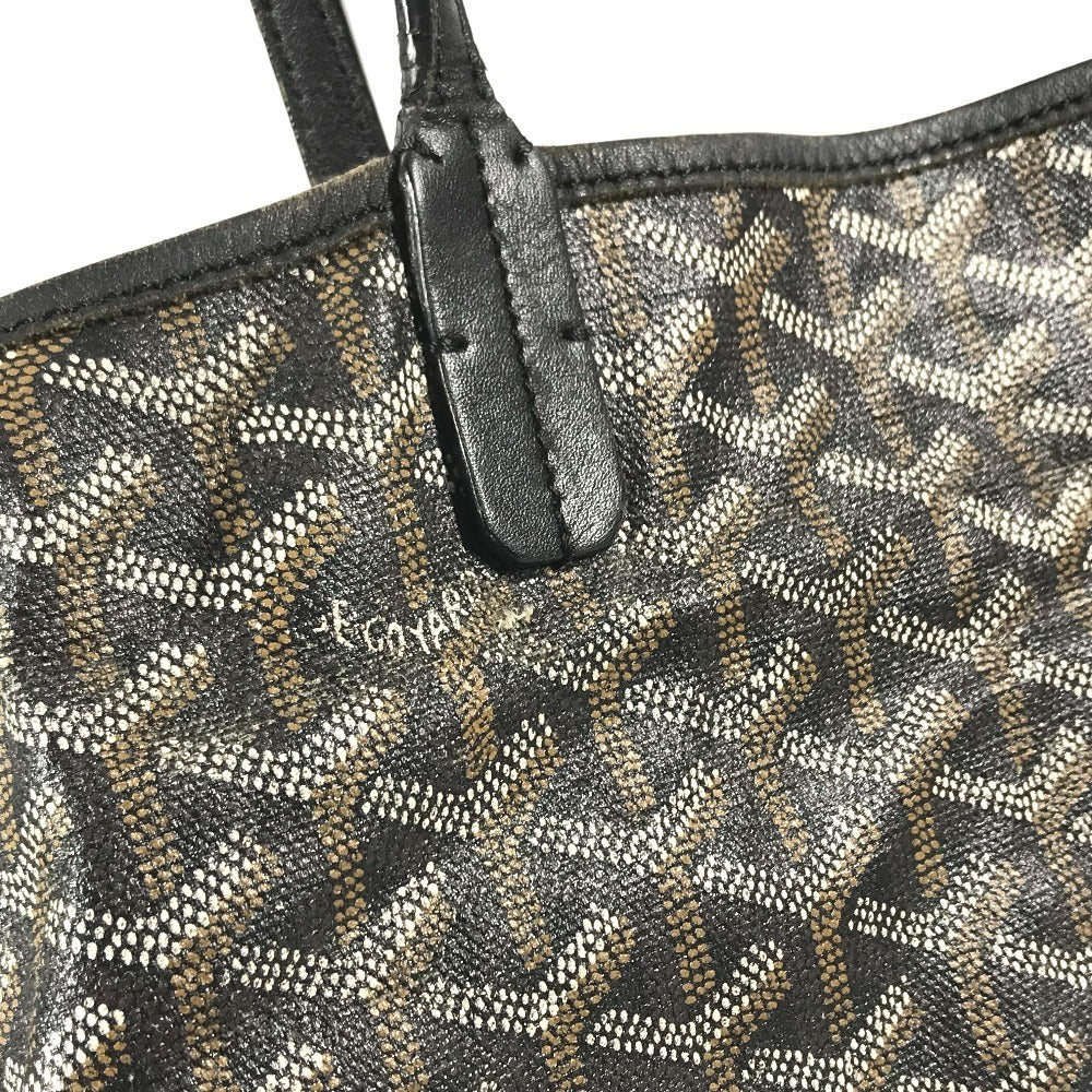 GOYARD Saint Louis PM (with pouch) Tote Bag shoulder bag Shoulder Bag PVC/Leather Black Used