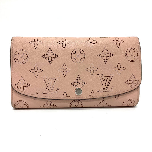 LOUIS VUITTON M60145 モノグラムマヒナ ポルトフォイユ イリス 2つ折り 長財布 モノグラムマヒナレザー レディース マグノリア ピンク