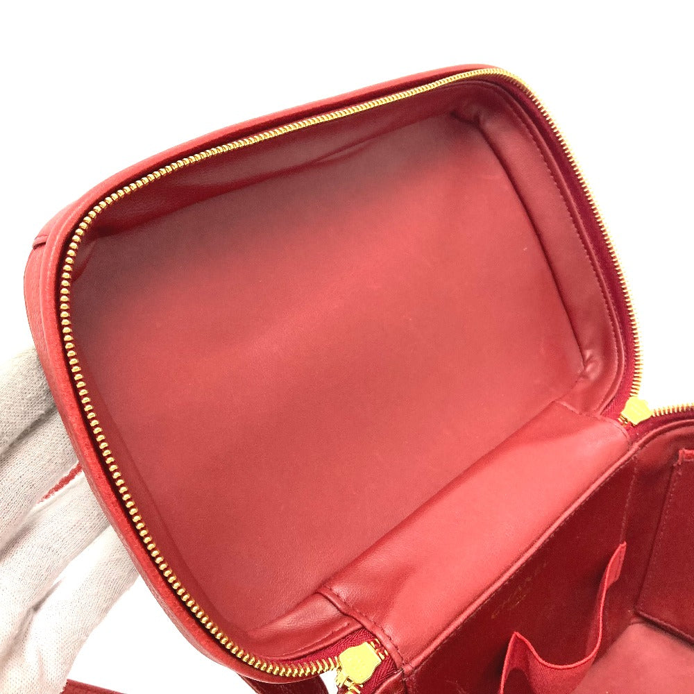 CHANEL CC Coco Mark Vanity Bag, Handbag, Shoulder Bag, Caviar Skin, Red, Women's
