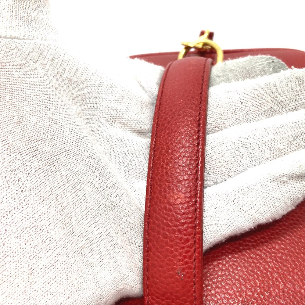 CHANEL CC Coco Mark Vanity Bag, Handbag, Shoulder Bag, Caviar Skin, Red, Women's