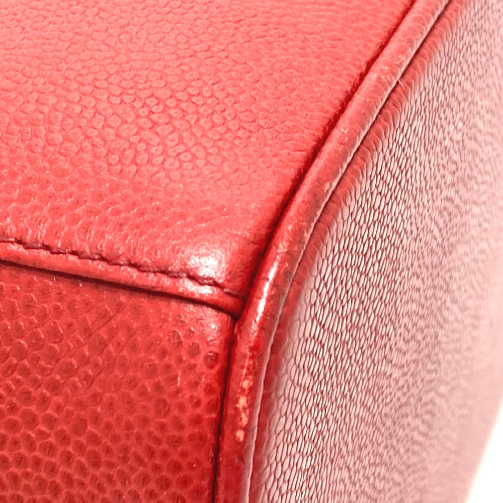 CHANEL CC Coco Mark Vanity Bag, Handbag, Shoulder Bag, Caviar Skin, Red, Women's