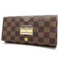 LOUIS VUITTON N63179 Damier Portefeuille Sarah Bifold Wallet, Long Wallet, Damier Canvas, Women's, Ebene, Brown