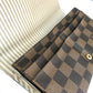 LOUIS VUITTON N63179 Damier Portefeuille Sarah Bifold Wallet, Long Wallet, Damier Canvas, Women's, Ebene, Brown