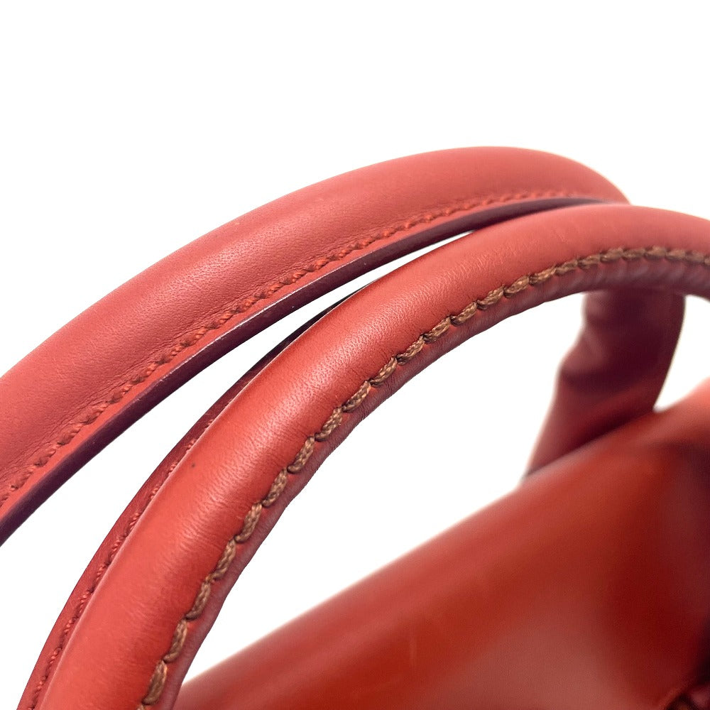 Salvatore Ferragamo 7899 Leather Handbag for Women in Terracotta and Red