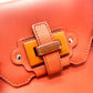 Salvatore Ferragamo 7899 Leather Handbag for Women in Terracotta and Red