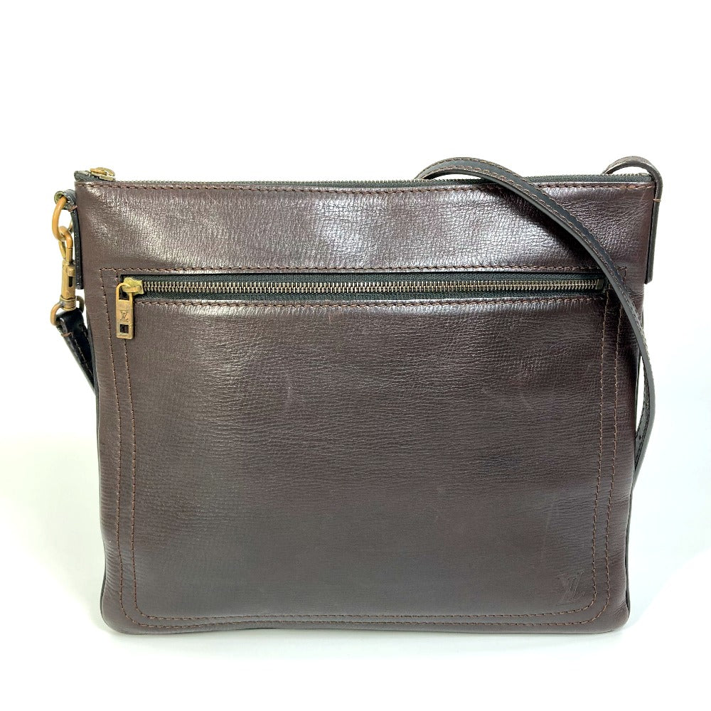 LOUIS VUITTON M93453 Utah Pochette, Shawnee MM, Crossbody Shoulder Bag, Utah Leather, Men's, Cafe Brown