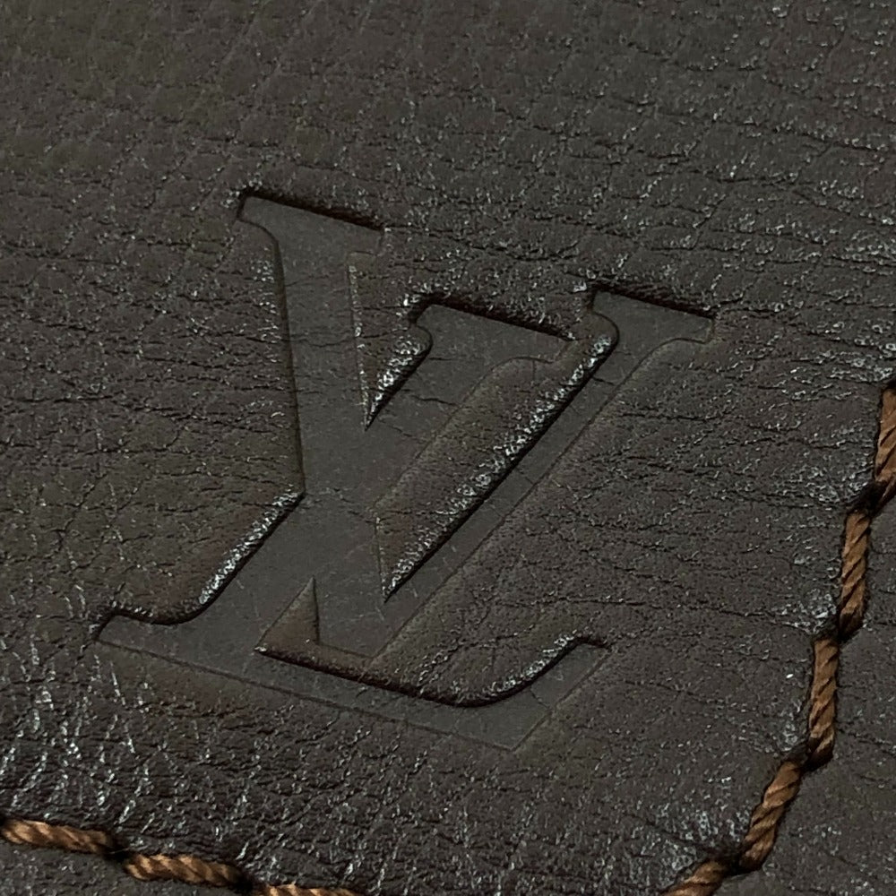 LOUIS VUITTON M93453 Utah Pochette, Shawnee MM, Crossbody Shoulder Bag, Utah Leather, Men's, Cafe Brown