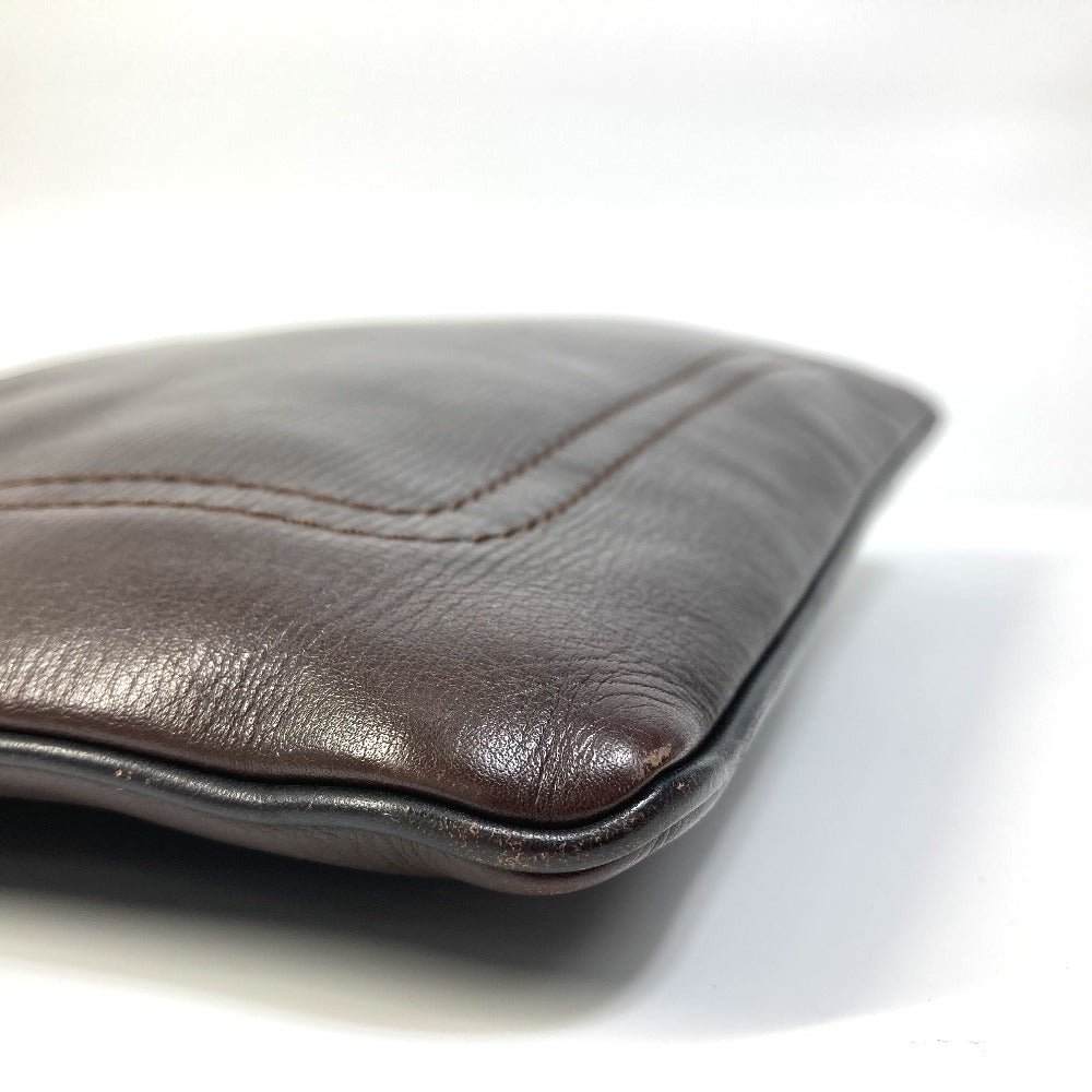 LOUIS VUITTON M93453 Utah Pochette, Shawnee MM, Crossbody Shoulder Bag, Utah Leather, Men's, Cafe Brown