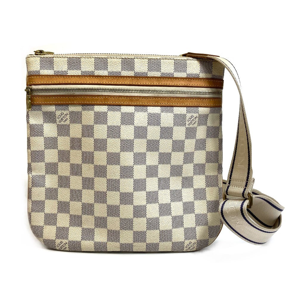 LOUIS VUITTON N51112 Damier Azur Pochette Bosphore Crossbody Shoulder Bag in Damier Azur Canvas, Women's, Azure White