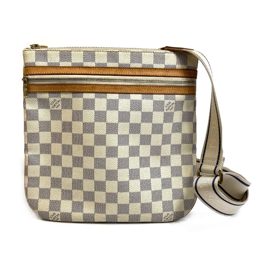 LOUIS VUITTON N51112 ダミエアズール ポシェット ボスフォール カバン 斜め掛け クロスボディ ショルダーバッグ ダミエアズールキャンバス レディース アズール ホワイト