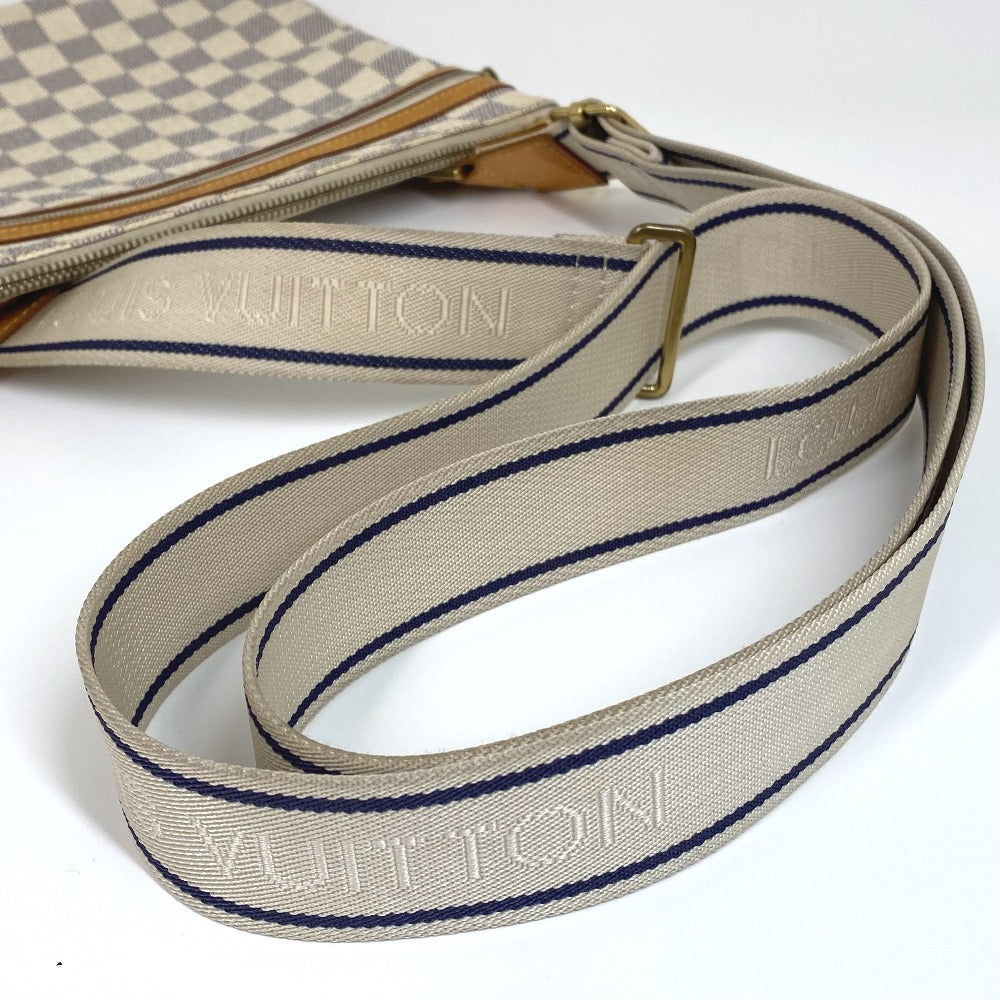 LOUIS VUITTON N51112 Damier Azur Pochette Bosphore Crossbody Shoulder Bag in Damier Azur Canvas, Women's, Azure White