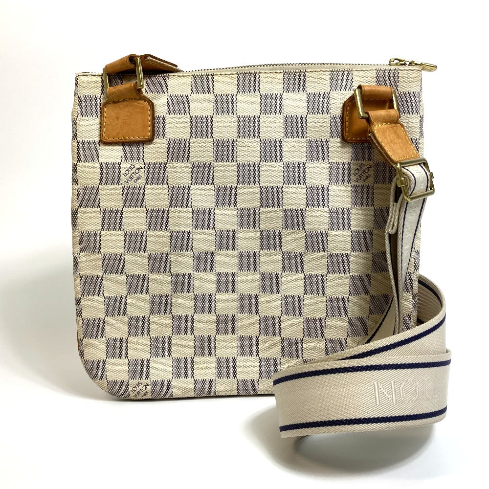 LOUIS VUITTON N51112 Damier Azur Pochette Bosphore Crossbody Shoulder Bag in Damier Azur Canvas, Women's, Azure White