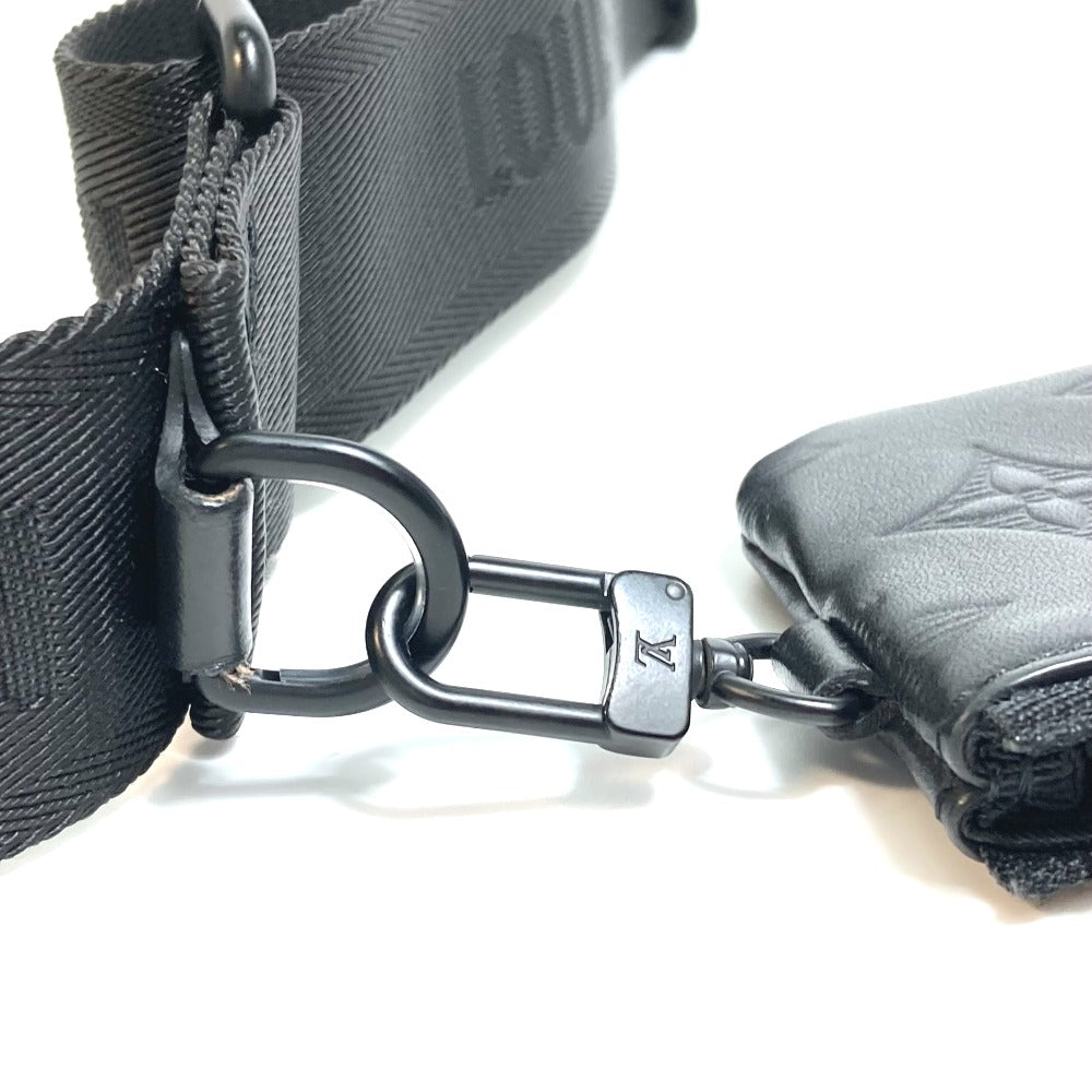 LOUIS VUITTON M69827 モノグラムシャドウ デュオ メッセンジャー カバン 斜め掛け ボディバッグ モノグラムシャドウレザー メンズ ブラック