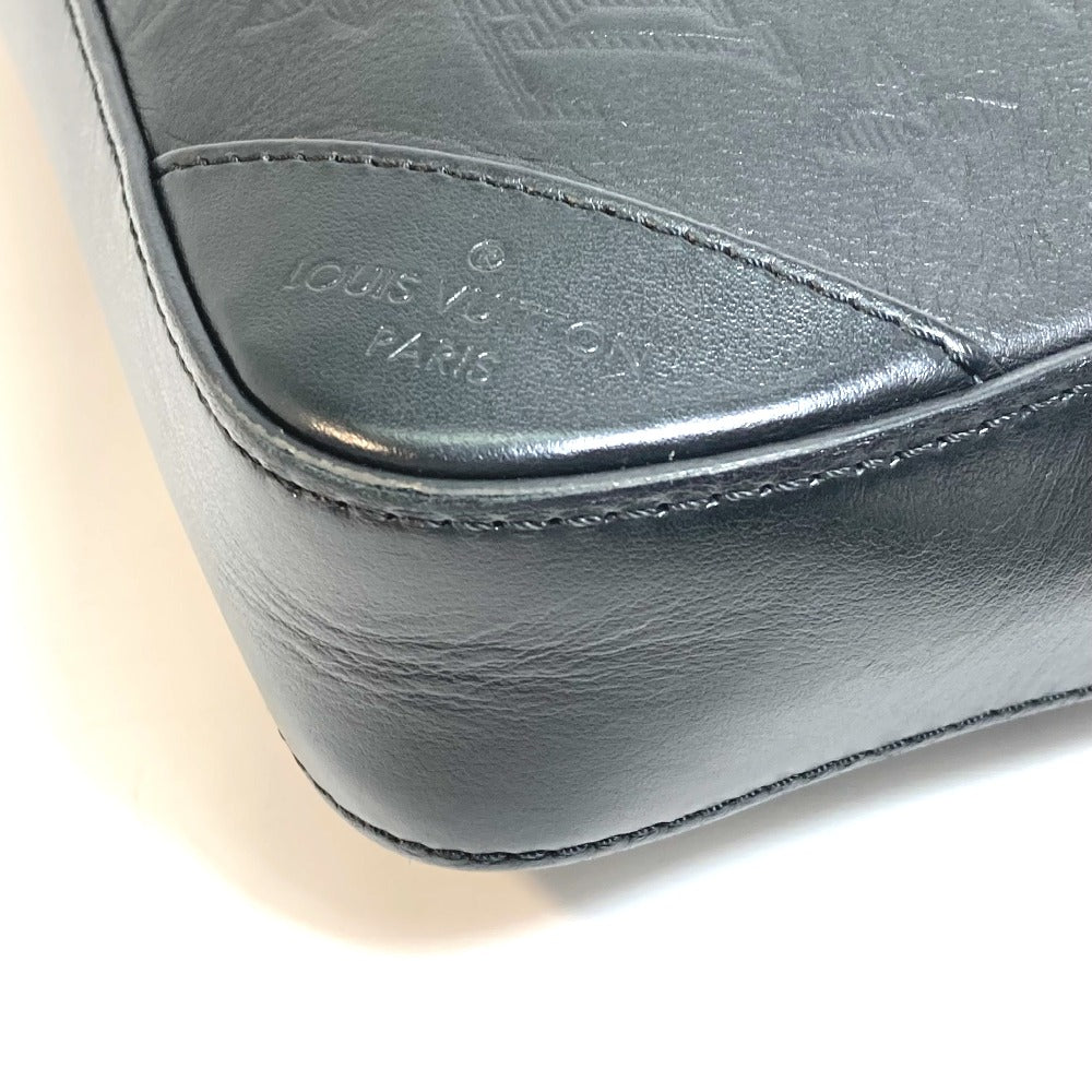 LOUIS VUITTON M69827 モノグラムシャドウ デュオ メッセンジャー カバン 斜め掛け ボディバッグ モノグラムシャドウレザー メンズ ブラック