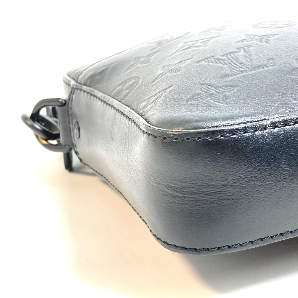 LOUIS VUITTON M69827 モノグラムシャドウ デュオ メッセンジャー カバン 斜め掛け ボディバッグ モノグラムシャドウレザー メンズ ブラック